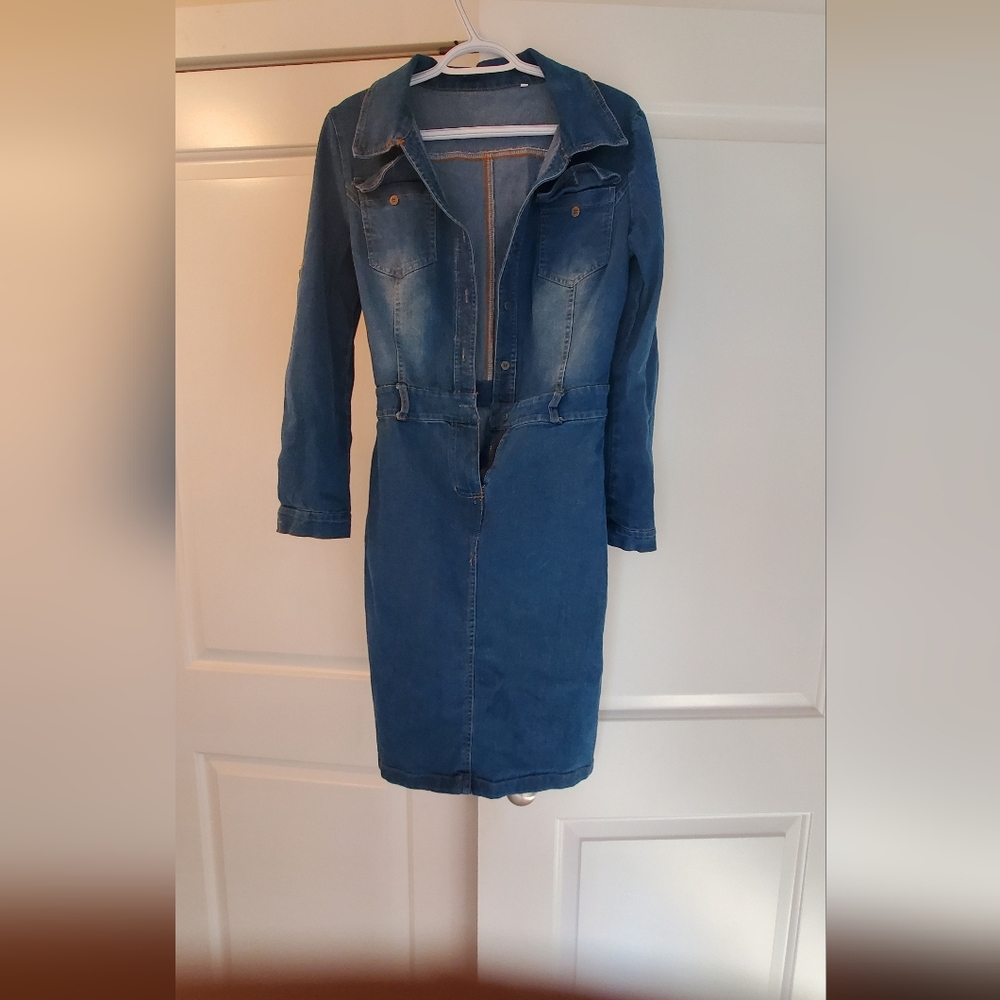 Chic Blue Denim Dress